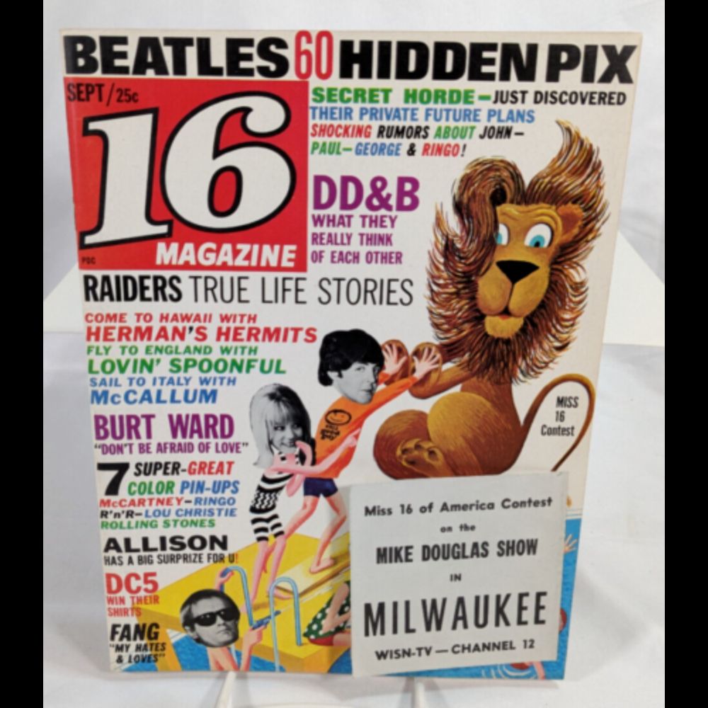 16 Magazine Vol 8 #4 (September, 1966) - Vintage - Beatles - Rolling Stones