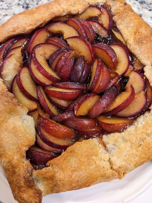 handmade plum and cherry (and strawberry jam) crostata from food and wine magazine