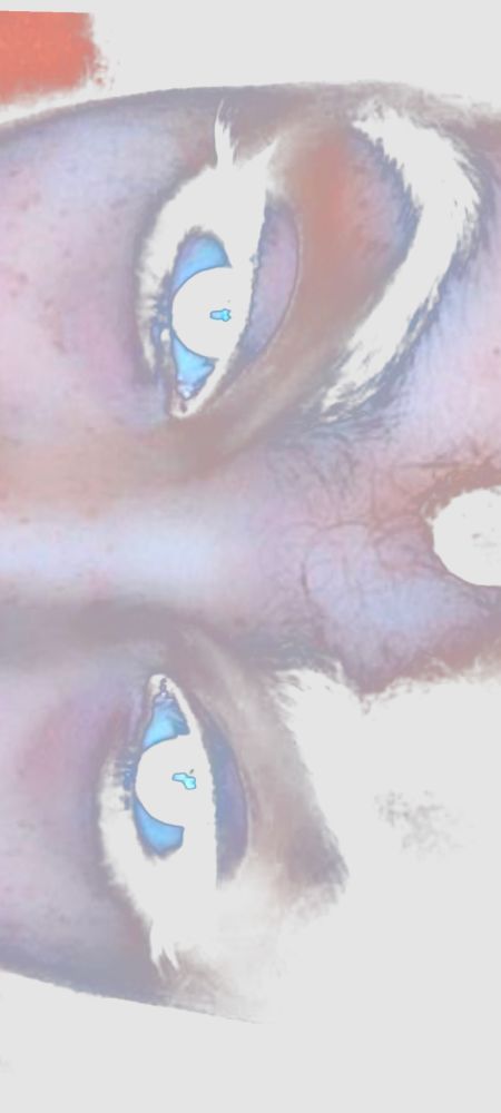 transparent image of undergirls eyes
the whites of her eyes appear blue
