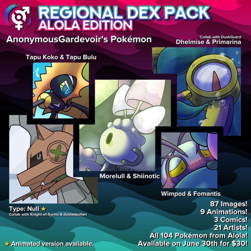 Advertisement with cropped previews of pokemon nsfw artwork