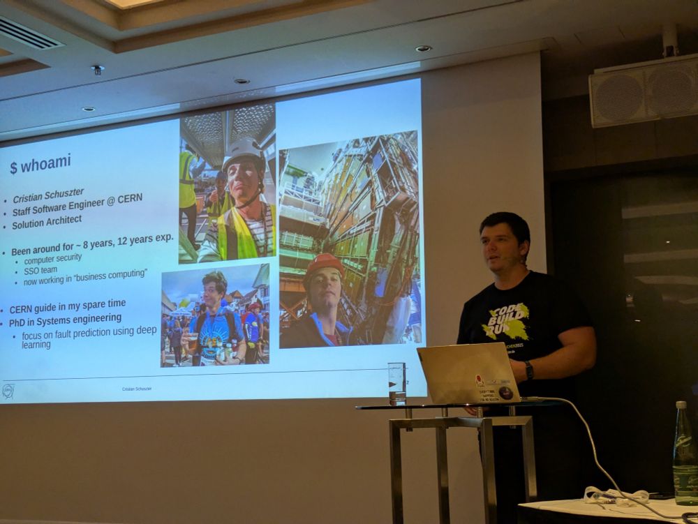 Christian Schuszter giving a talk at the conference 