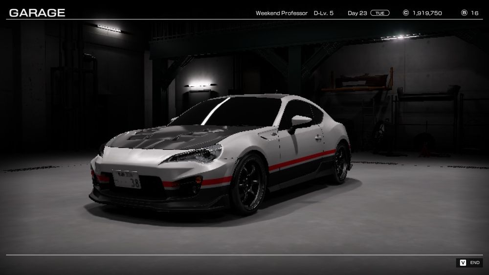 A screenshot of Tokyo Xtreme Racer (2025) featuring a tuned Toyota 86 (2015)