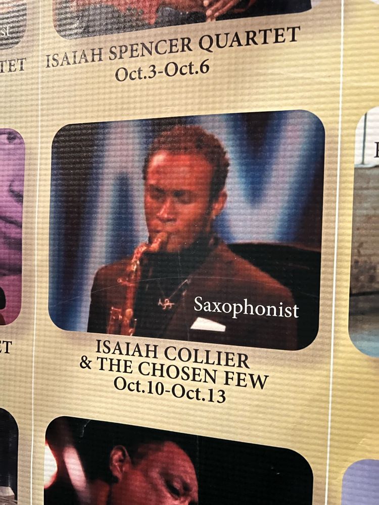 Poster of the jazz saxophonist Isaiah Collier