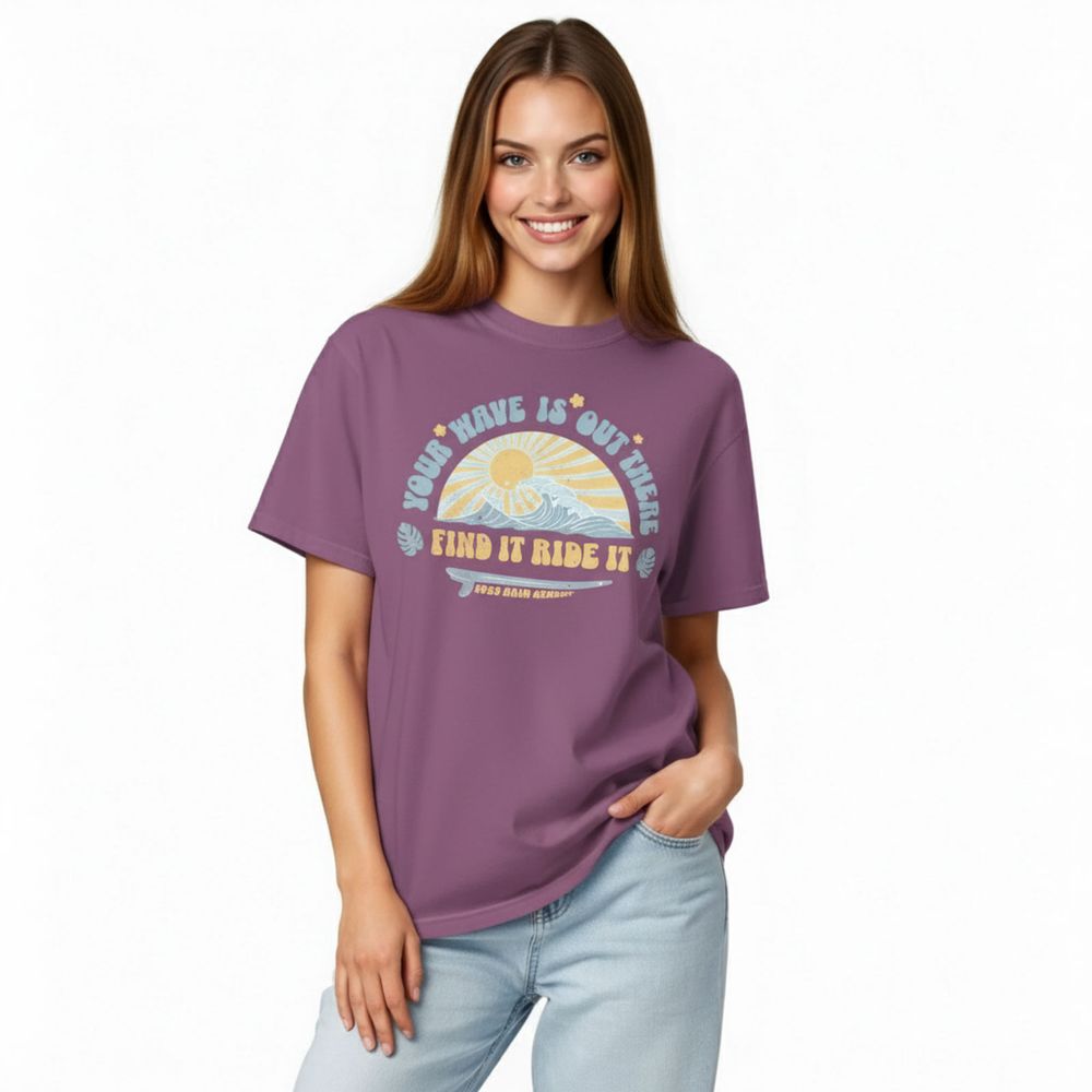 Find your wave with the 1923 Main Street® Groove Wave Tee (pictured here in Berry)