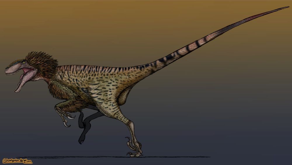 Retro-Style Raptor (Dinosaur) 