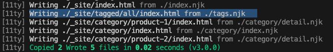 Terminal output without tags pages.