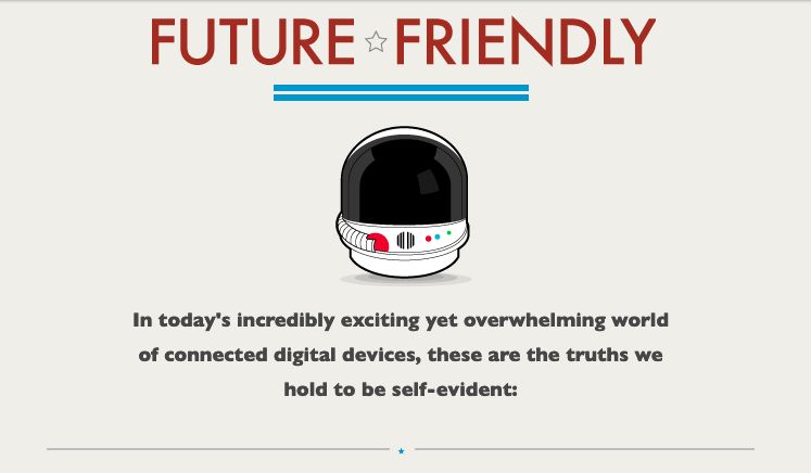 Screenshot from the original Future Friendly website from 2011.