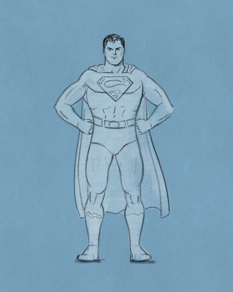 Superman drawing 