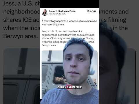 NEWS: ICE agent points weapon at US citizen for recording him.