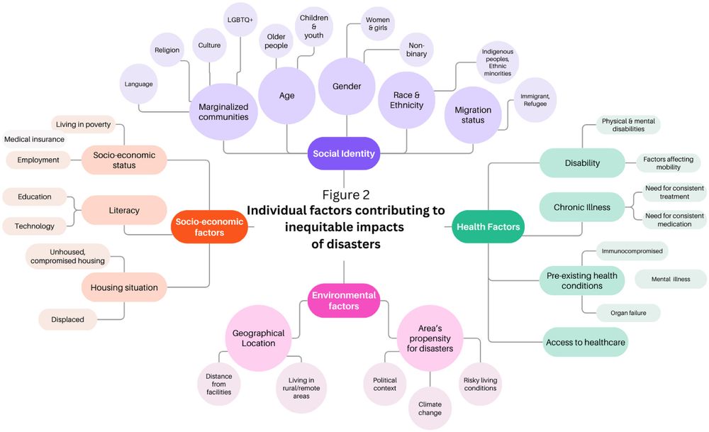 Person-level or individual factors that contribute to inequitable impacts of disasters