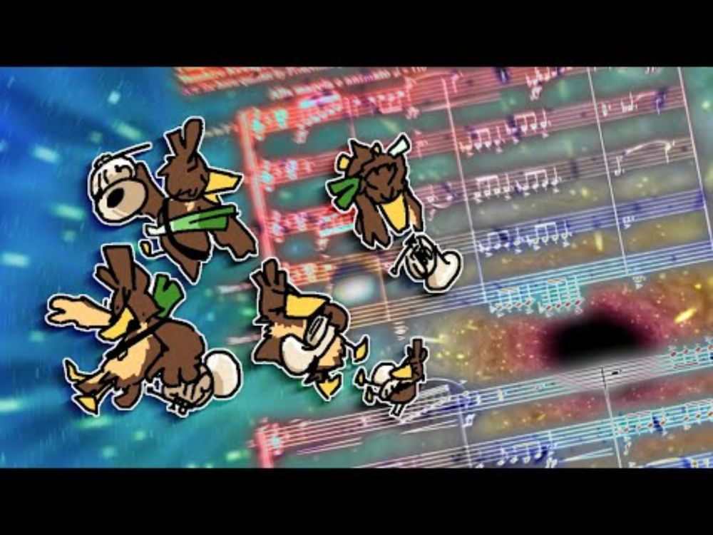 Main Theme from Pokémon Super Mystery Dungeon arr. for 5 horns and recorded with a potato