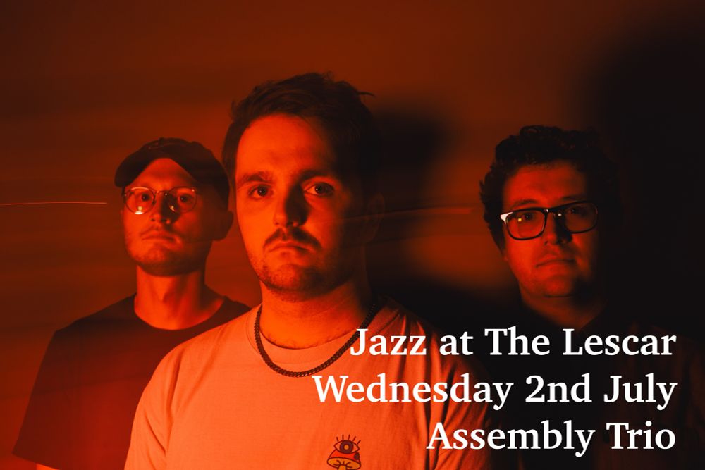 Band photograph for Assembly Trio, Will, Ben and Alex.