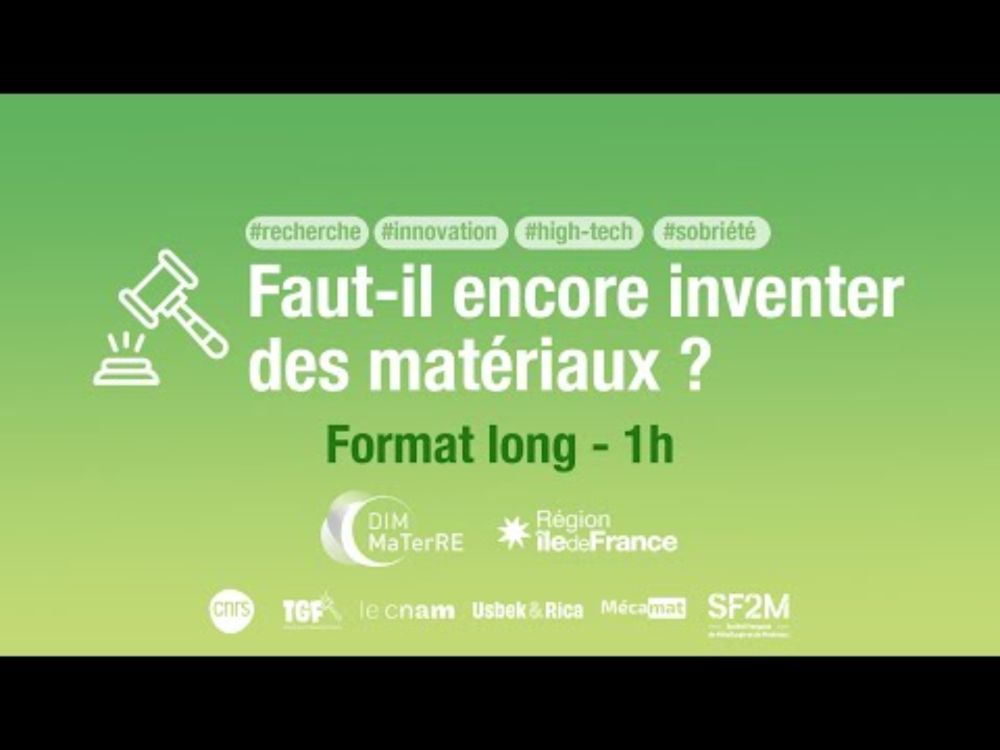 Tribunal pour les Générations futures "Faut-il encore inventer des matériaux?"