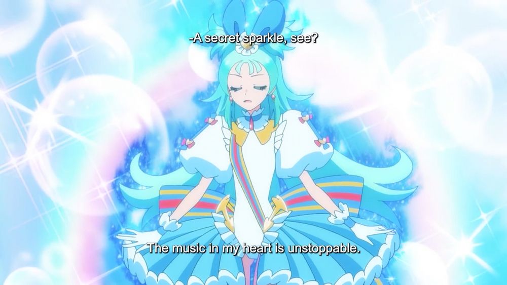 -A secret sparkle, see?

The music in my heart is unstoppable.