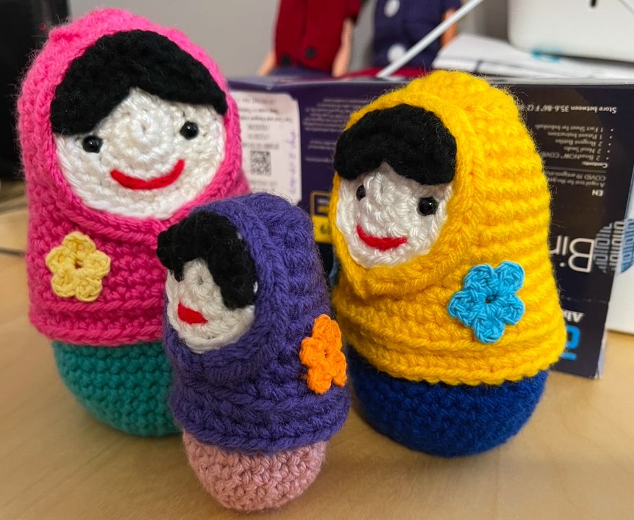 Crochet nesting dolls