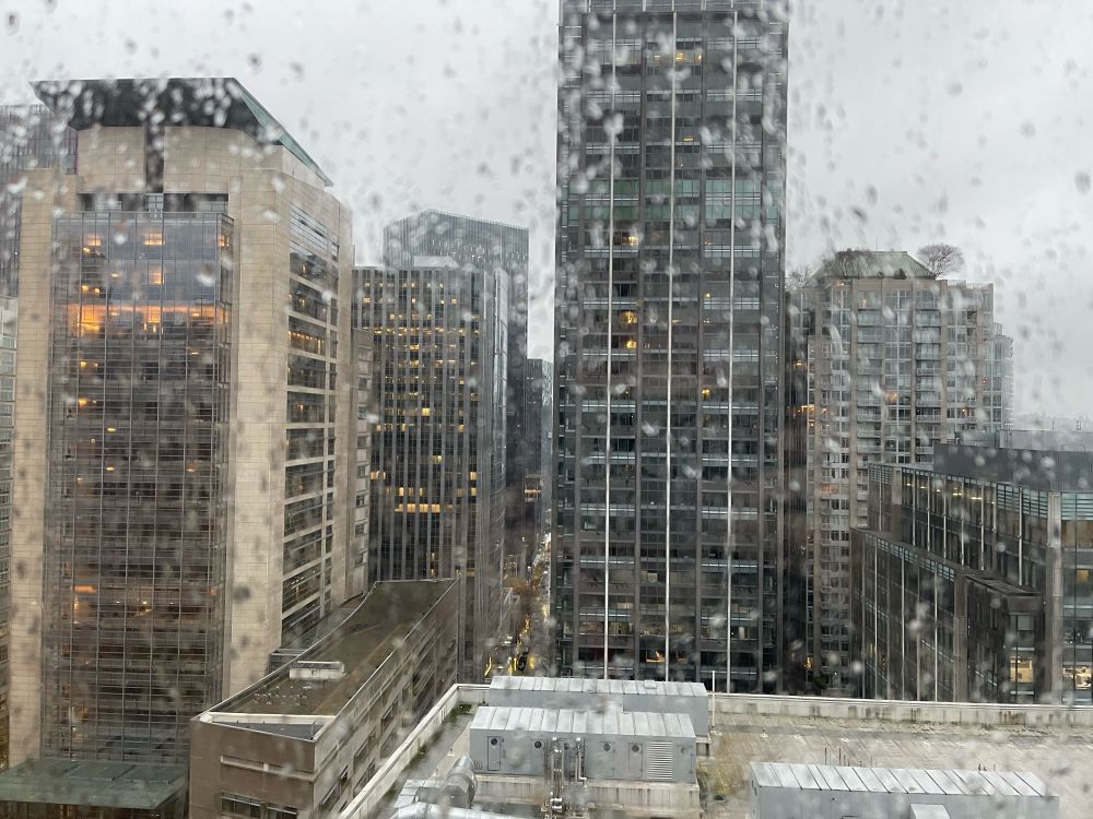 Downtown Seattle in the rain