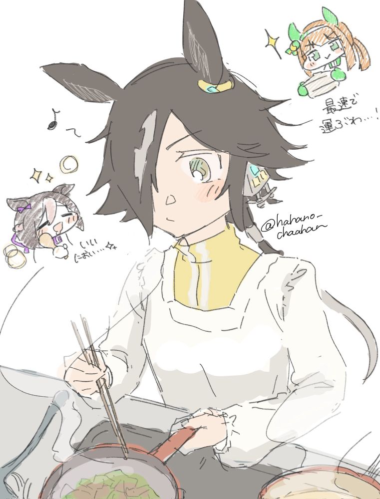 炒め物をつくるウオッカ(ウマ娘)