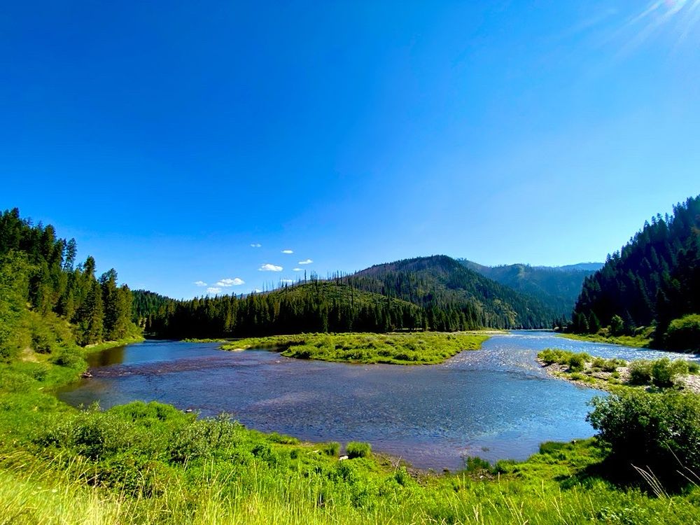 Three rivers flow in the wilderness. 