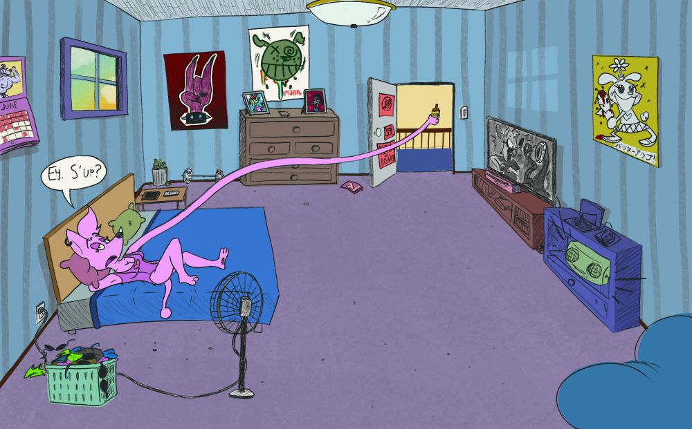 Lexie and Vinn's bedroom. ...you are lucky to be in here, only Lexie's most trusted friends are allowed in here - the signs ain't for show.