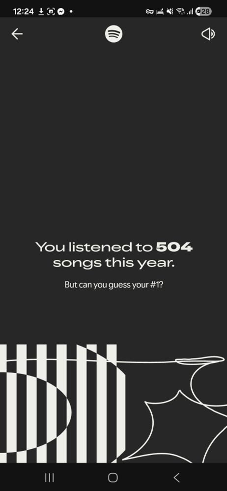 [Image with text that reads: "You listened to 504 songs this year.

But can you guess your #1?")