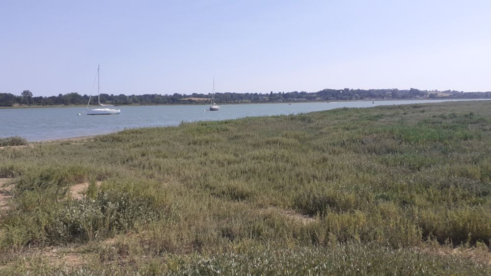 The Orne river, at the estuary with the Channel 