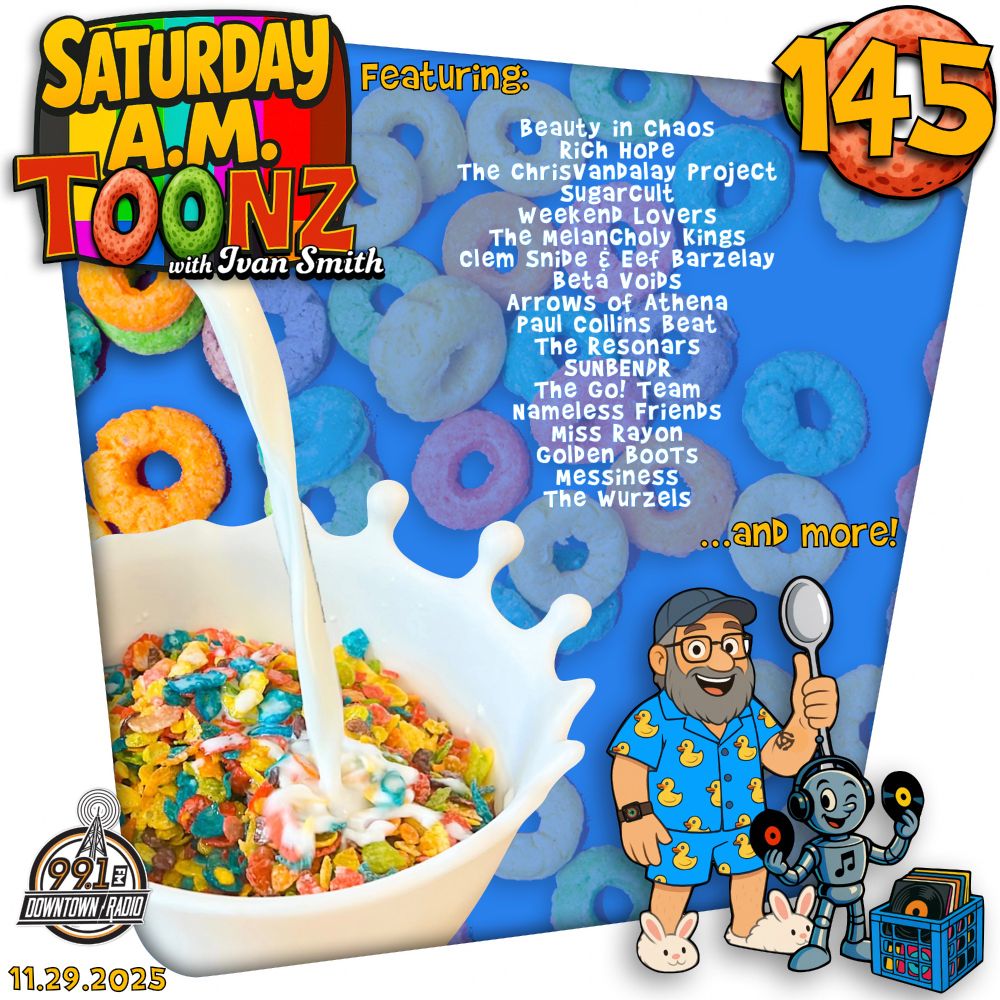 Playlist:

Beauty in Chaos - Get Down Moses
Rich Hope - 5 Cents A Dance
The chrisVandalay Project - Good Intentions
Sugarcult - What You Say
Weekend Lovers - Marta Pinata
The Melancholy Kings - Victoria
Clem Snide & Eef Barzelay - My Drug Buddy
Beta Voids - Nothing To Me 
Arrows of Athena - Abandoned Love
Paul Collins Beat - U.S.A.
The Resonars - Little Spoiled Baby
SUNBENDR - Crime Wave
The Go! Team - Bull in the Heather
Nameless Friends - There's a rapist in the White House
Miss Rayon - Shopping
Golden BooTs - Black and Blue
Messiness - Cómo Baja, Cómo Sube
The Wurzels - Common People
The Legal Matters - Everybody Knows
Blacklist Royals - Punk Rock Survivors
Devo - Beautiful World
GET A GRIP - Let It Go
The Jack Rubies - Greedy
Superchunk - Cruel Summer
The King Canutes - The Mixture as Before
White Reaper - The Stack
Bradford Trojan - Pulling in the Spaces
TELL - Things To Do When It's Dark
Fukushima - Thunder Kiss '65
Laptop - Indie Hero
The Cure - Hey You!
Ace Reztone - Substance, Baby!
Sahara Hotnights - Always Like This
The Manges - I'm Not a Sissy