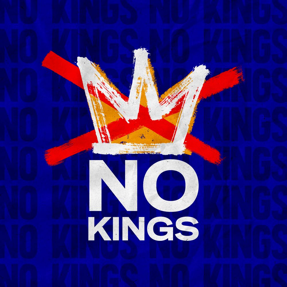A crown with a red X through it and the words 