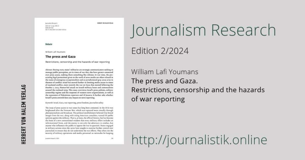 The press and Gaza | Journalism Research (2/2024)