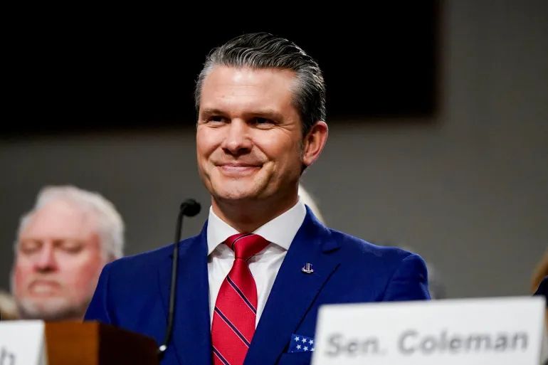 Pete Hegseth looking particularly evil.