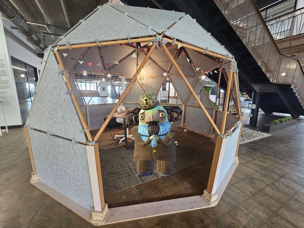 Compton Boole (Psychonauts 2) in his Geodesic Psycho-Isolation Chamber
