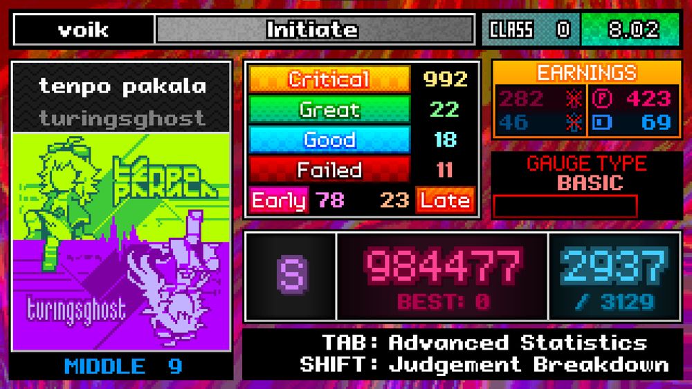 kalama musi li lon musi kule. nimi pi kalama musi ni li toki e toki pona. nimi ni li "tenpo pakalam". musi kule ni li musi kule vivid/stasis a.