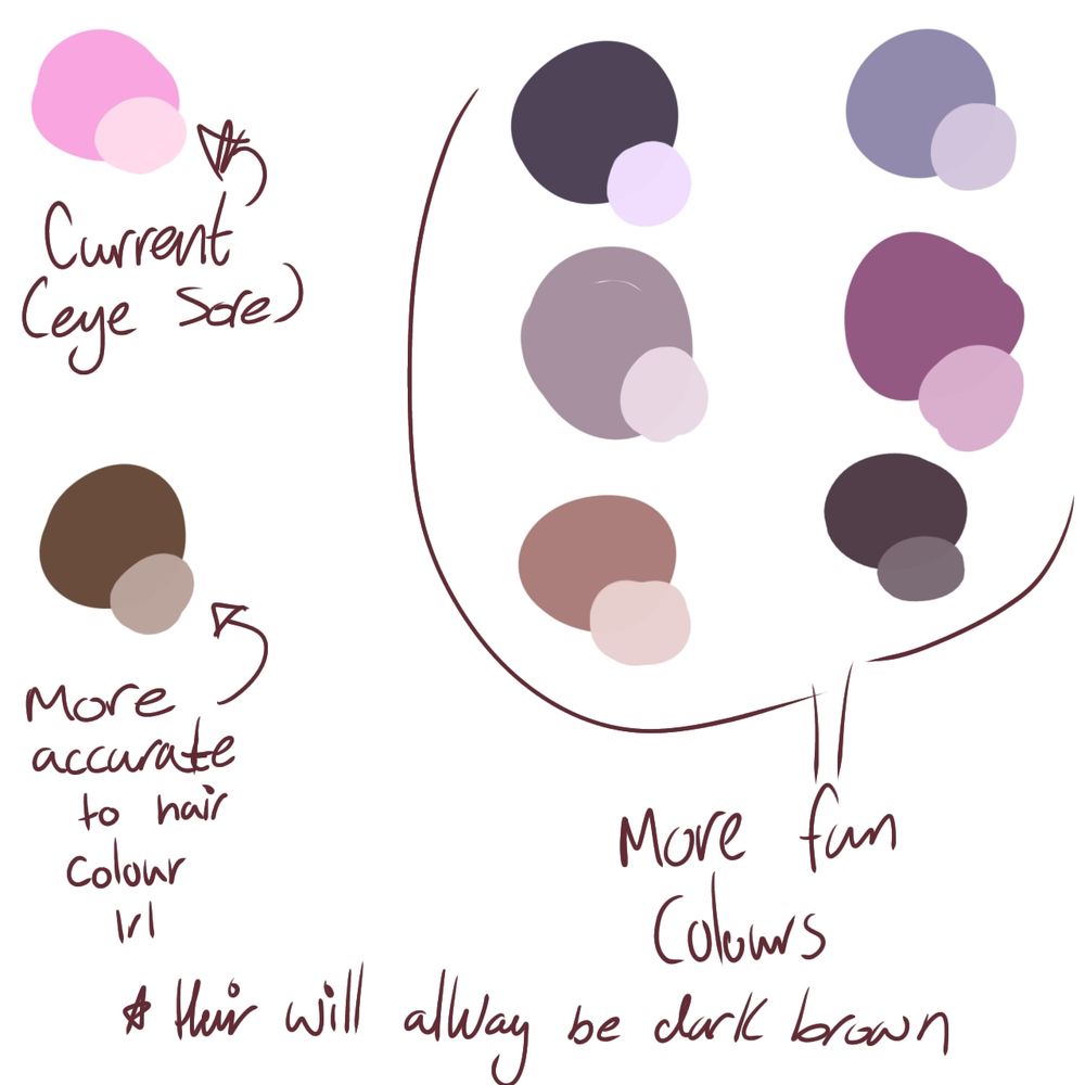 Colour pallette options!!!