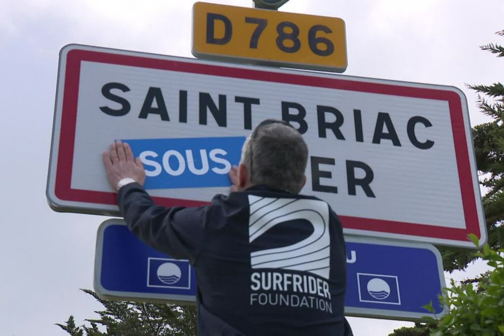 Des villes côtières rebaptisées "sous-mer", la campagne choc de Surfrider Foundation pour alerter sur la montée des eaux