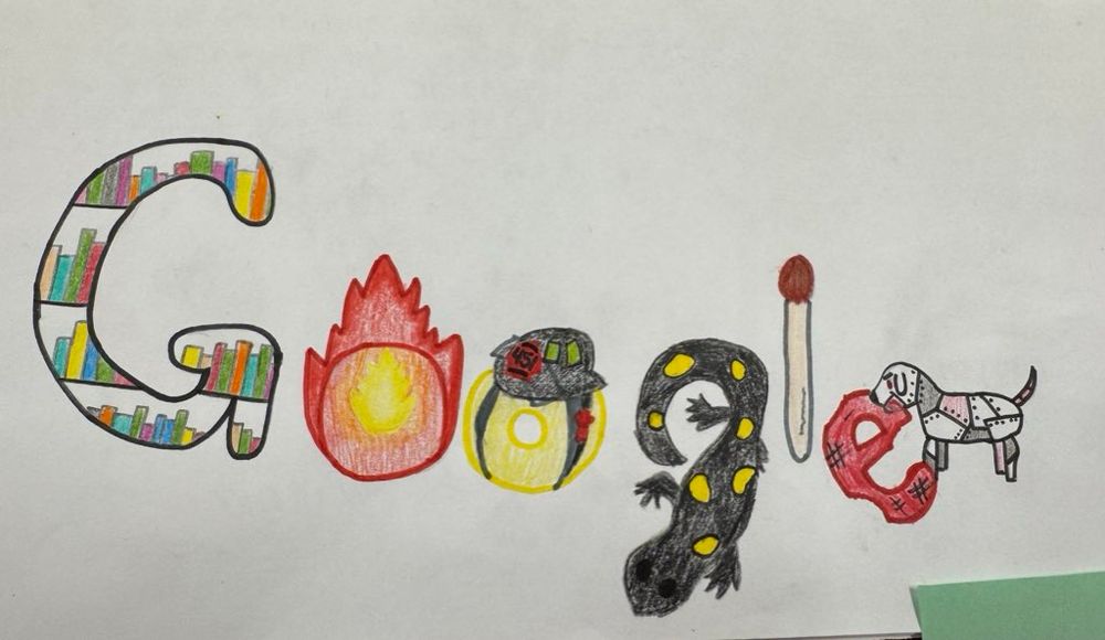 Student work samples of drawn summaries 