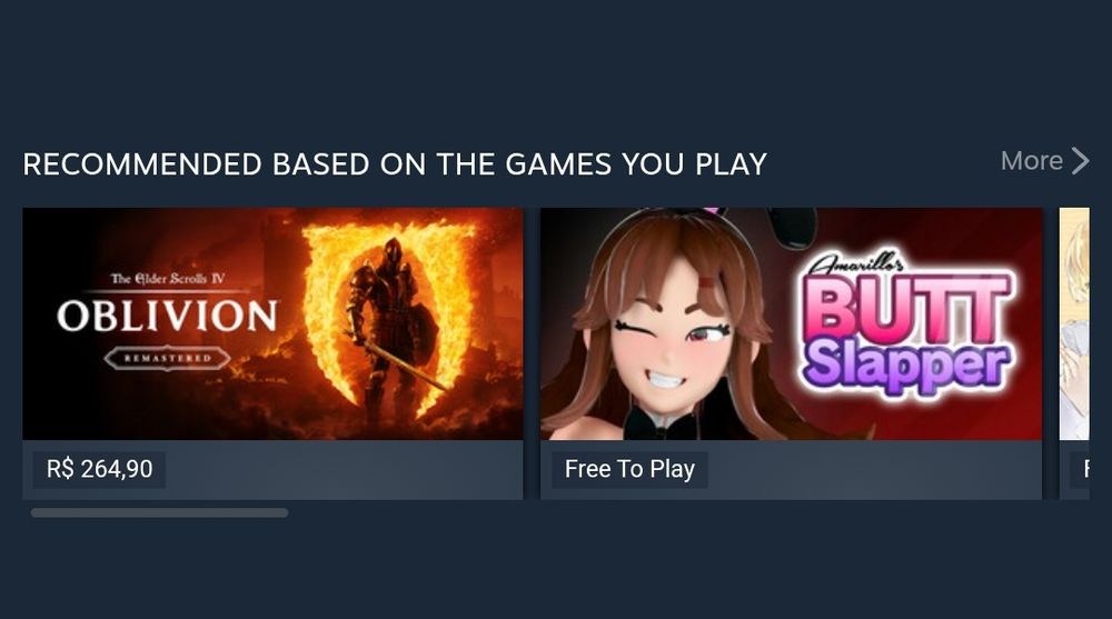Print da loja da Steam

Recommended based on the games you play:

Oblivion Remastered
Butt Slapper