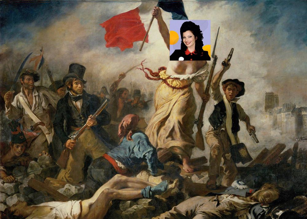 “Liberty (Fran Drescher) Leading the People” (Delacroix, 1830)