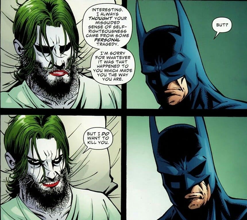 Imagine of a bearded Joker from Kevin Smith's Batman run. 