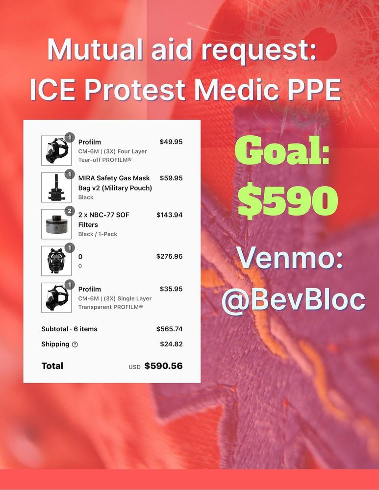 A request of mutual aid from a Portland ICE protester. Venmo: BevBloc