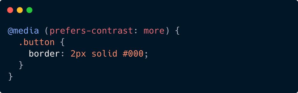 An example of prefers-contrast usage