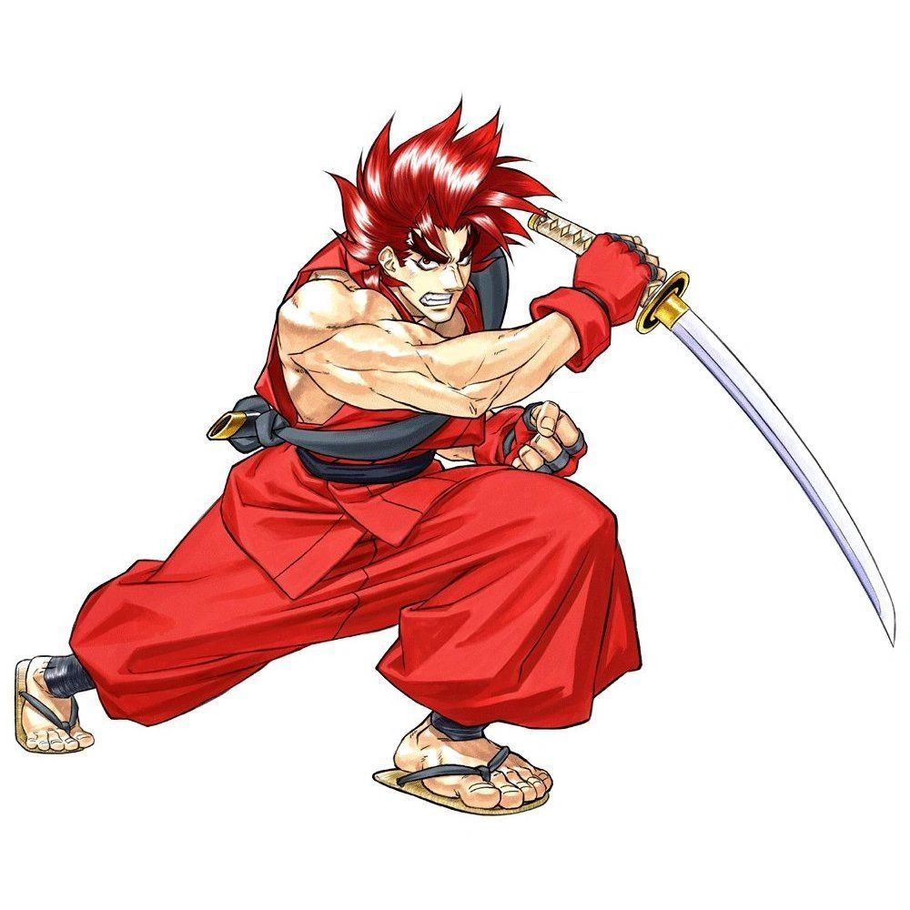 Kazuki Kazama, the red haired ninja from the Samurai Shodown series.