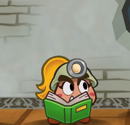 goombella from paper mario the thousand year door, book in "hand" tattling on your ass