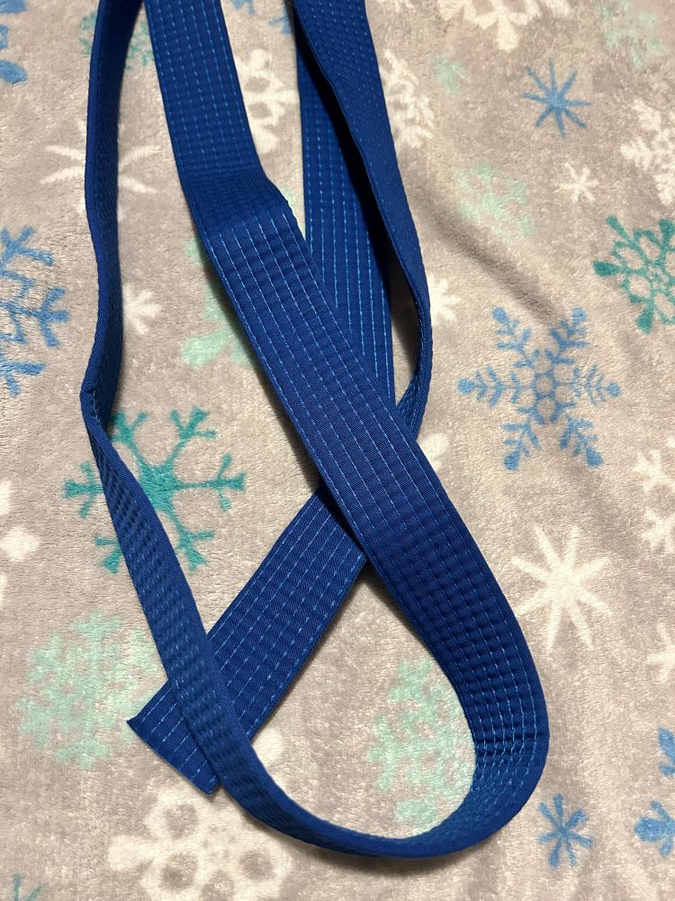 Blue karate belt
