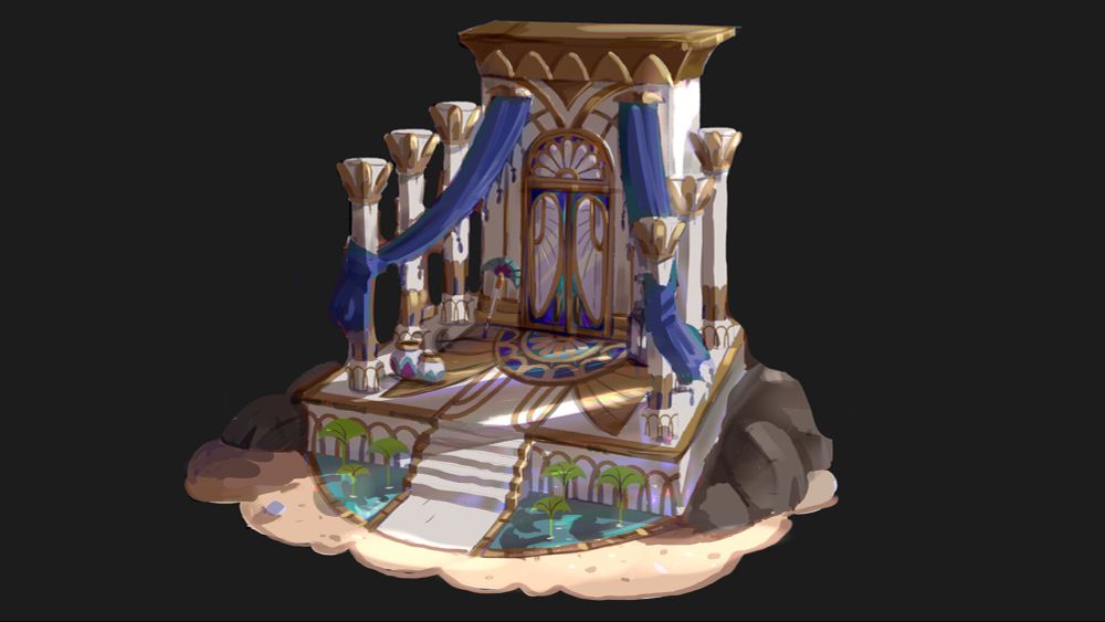 A concept of a palace door 