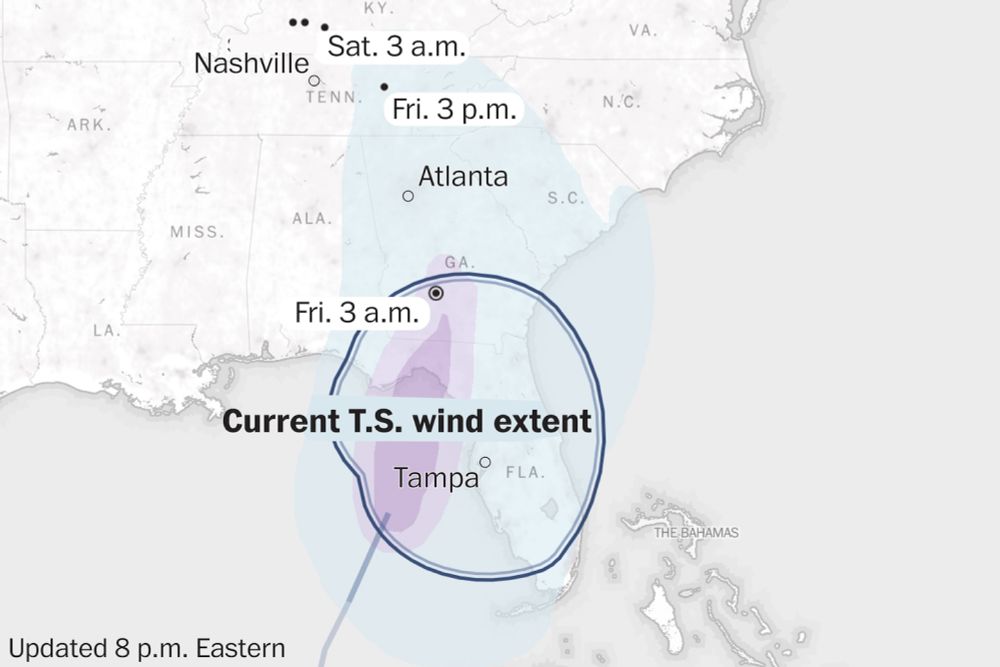 Hurricane Helene tracker: Map and projected storm path