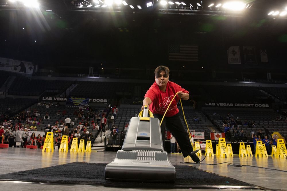 Welcome to the Housekeeping Olympics. Start your vacuums.