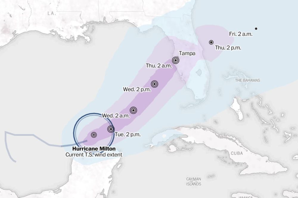 Hurricane Milton tracker: Map and projected storm path