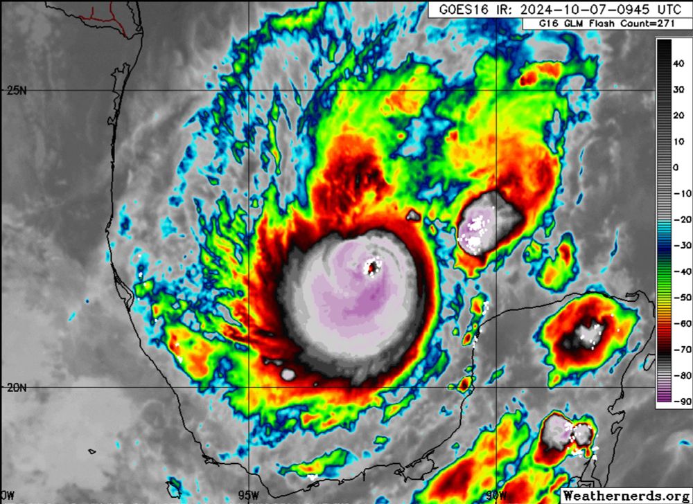 Hurricane Milton nearing Category 5 strength on approach to Florida