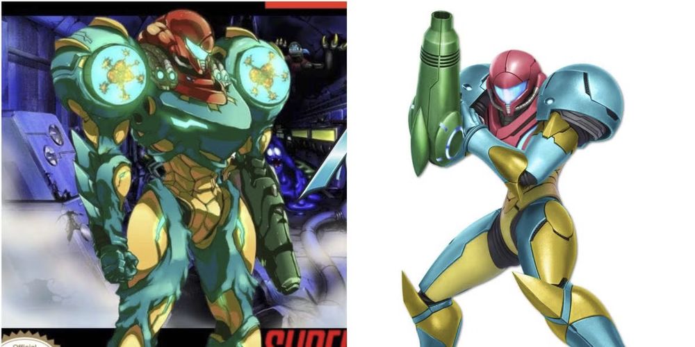 The character Samus from the game Metroid Prime