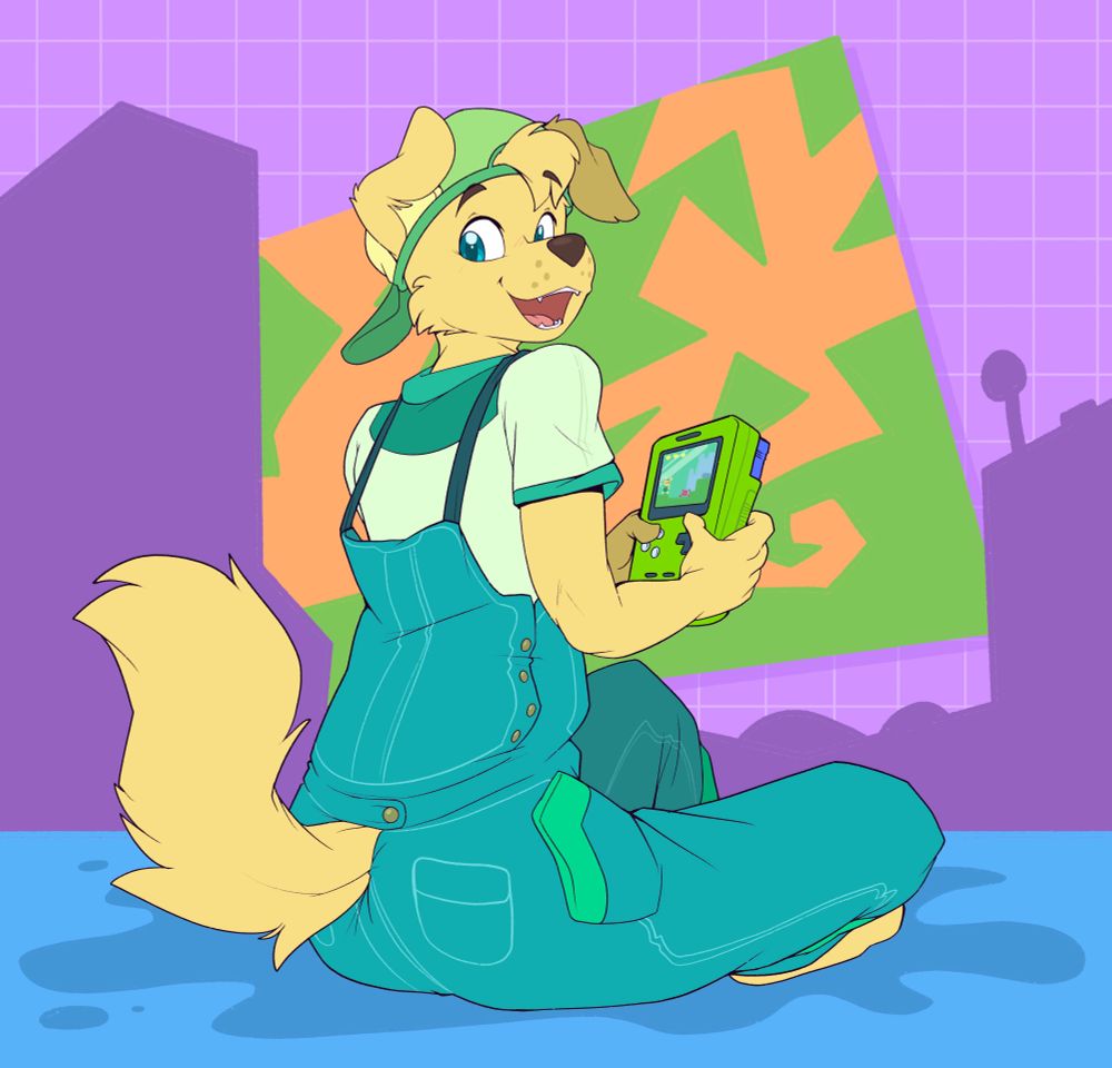 BD playing his video games while looking at you, the very sweet viewer!