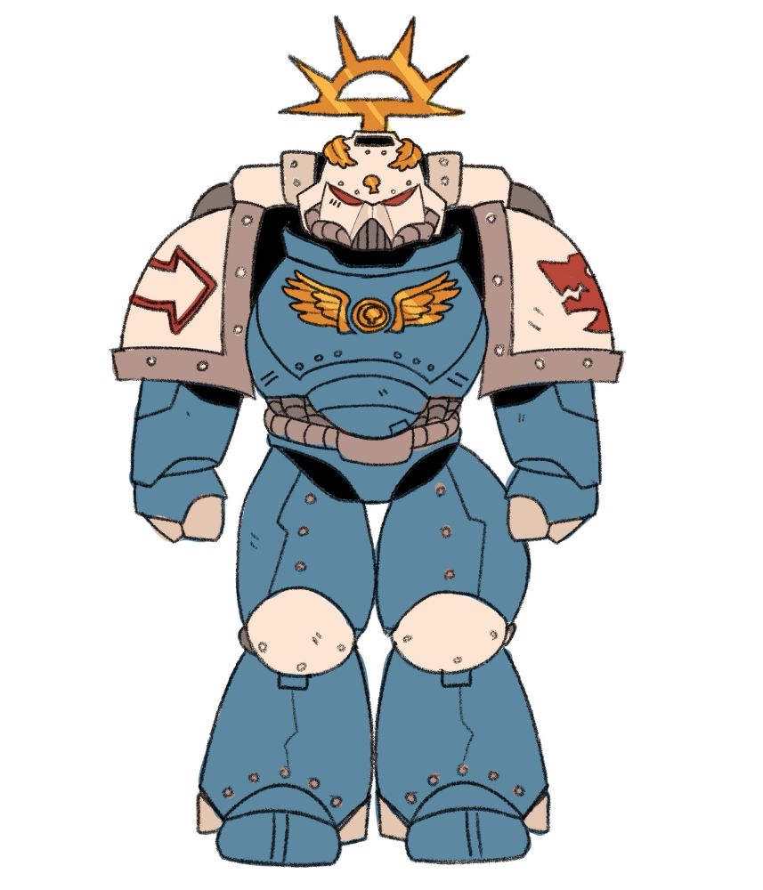 space marine oc colored to resemble the war hounds